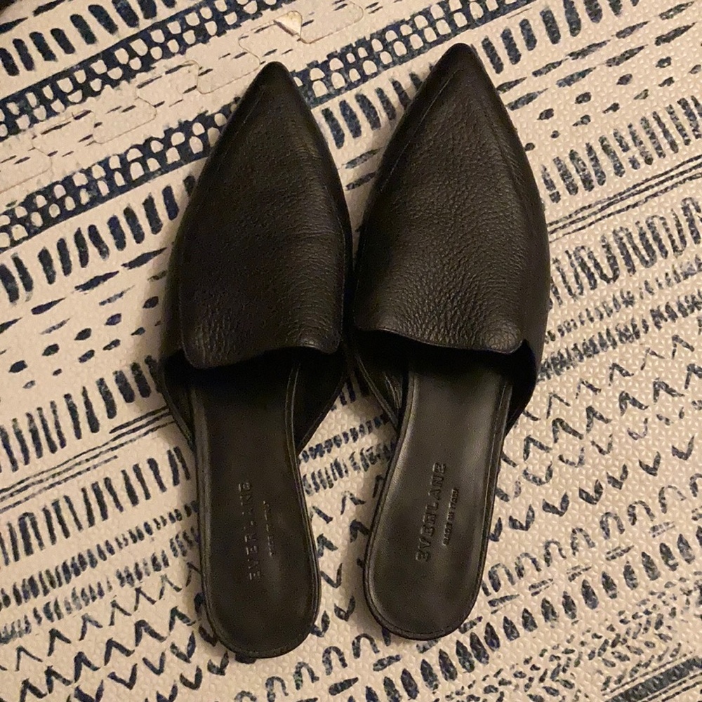 Everlane Black Leather Mules